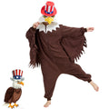 Patriotic Bald Eagle Onesie – Uncle Sam Kigurumi Costume with Wings & Tail