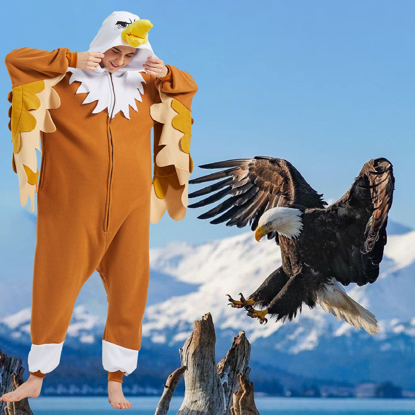 🦅 The Majestic Bald Eagle Onesie – Soar in Comfort