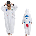 Spacesuit Onesie Costume – Adult Astronaut Pajamas with Space Patches & Futuristic Accents for Halloween