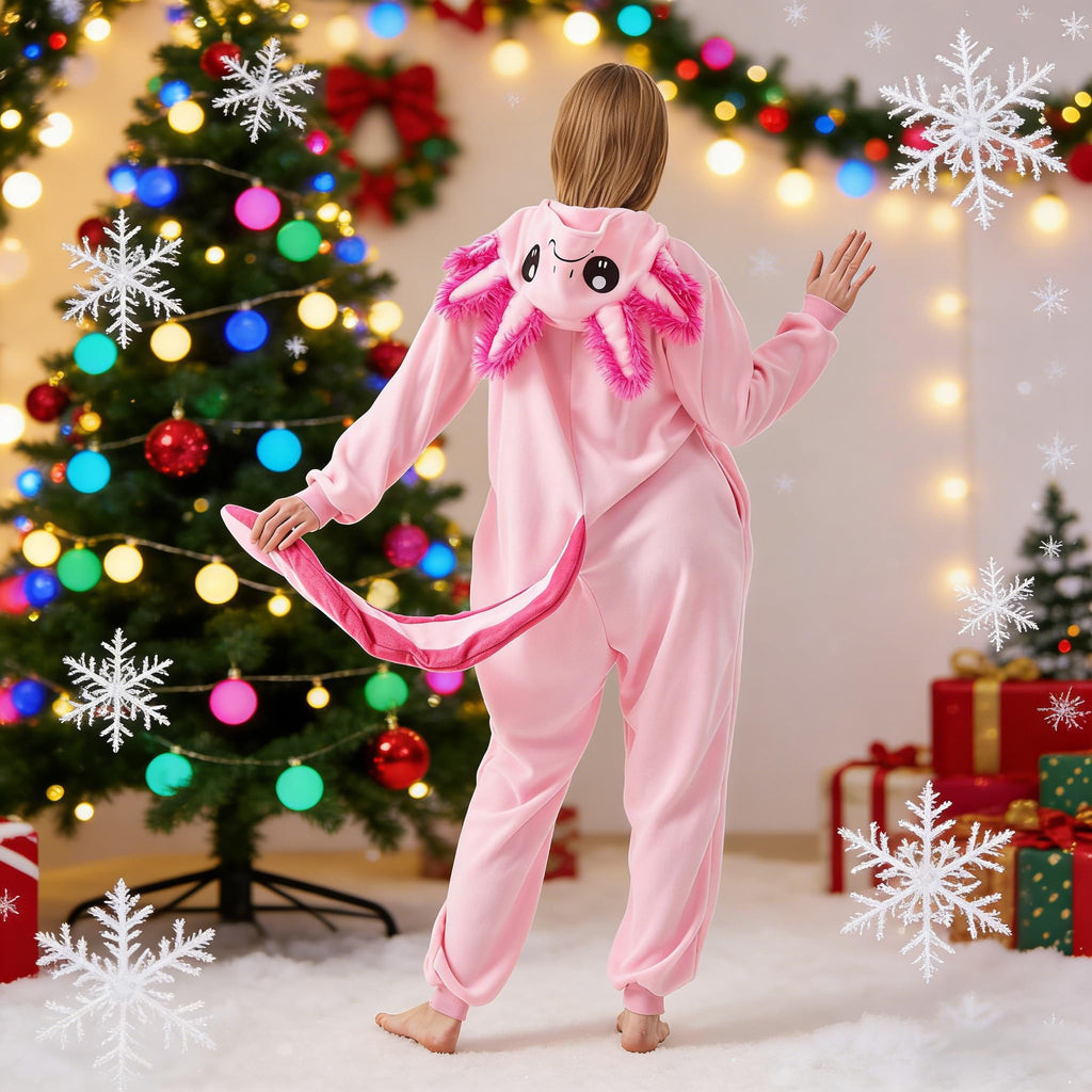 🦎 The Pink Axolotl Onesie – Adorable Amphibian Comfort