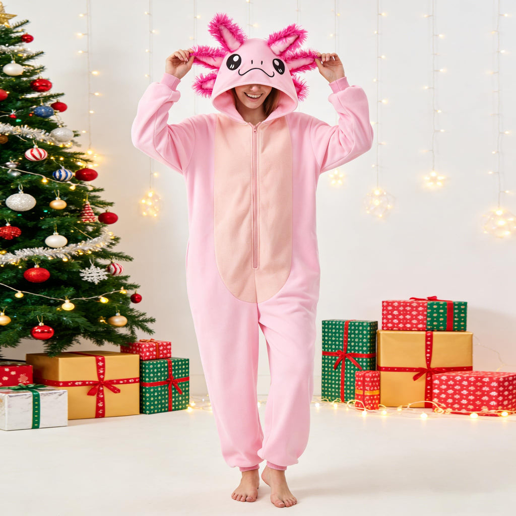 🦎 The Pink Axolotl Onesie – Adorable Amphibian Comfort