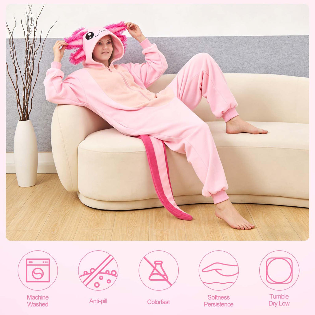 🦎 The Pink Axolotl Onesie – Adorable Amphibian Comfort