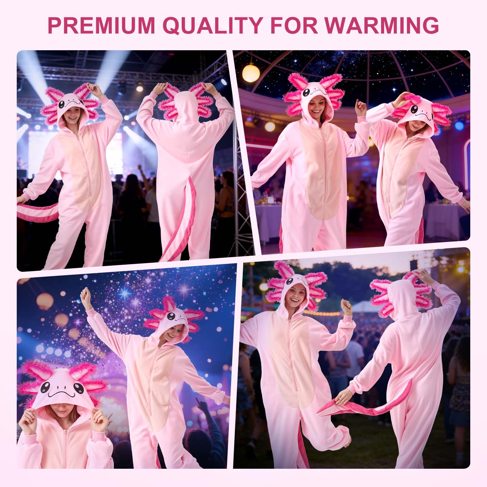 🦎 The Pink Axolotl Onesie – Adorable Amphibian Comfort