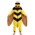 Cute Bee Onesie Costume – Soft Polar Fleece Bumblebee Pajamas with Pockets