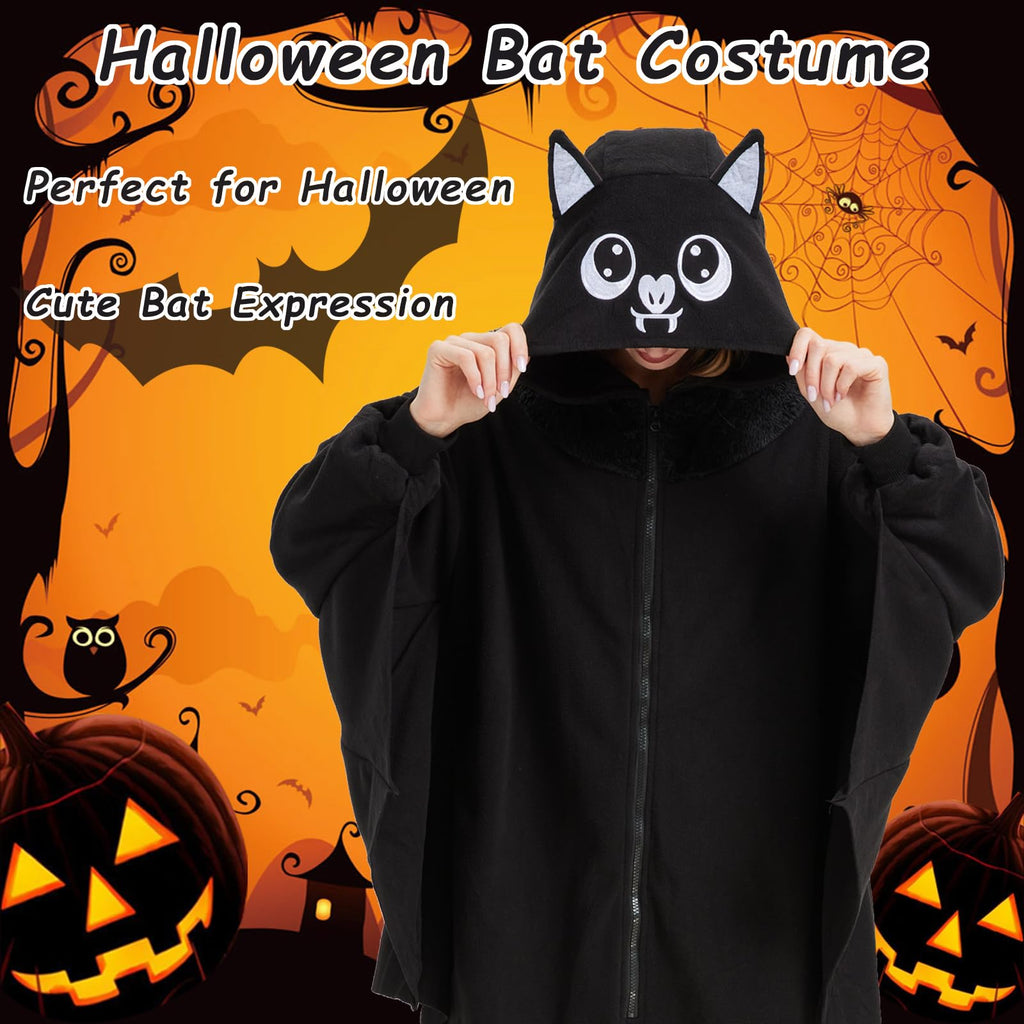 Adorable Bat Onesie Costume – Soft Polar Fleece Pajamas with Wings