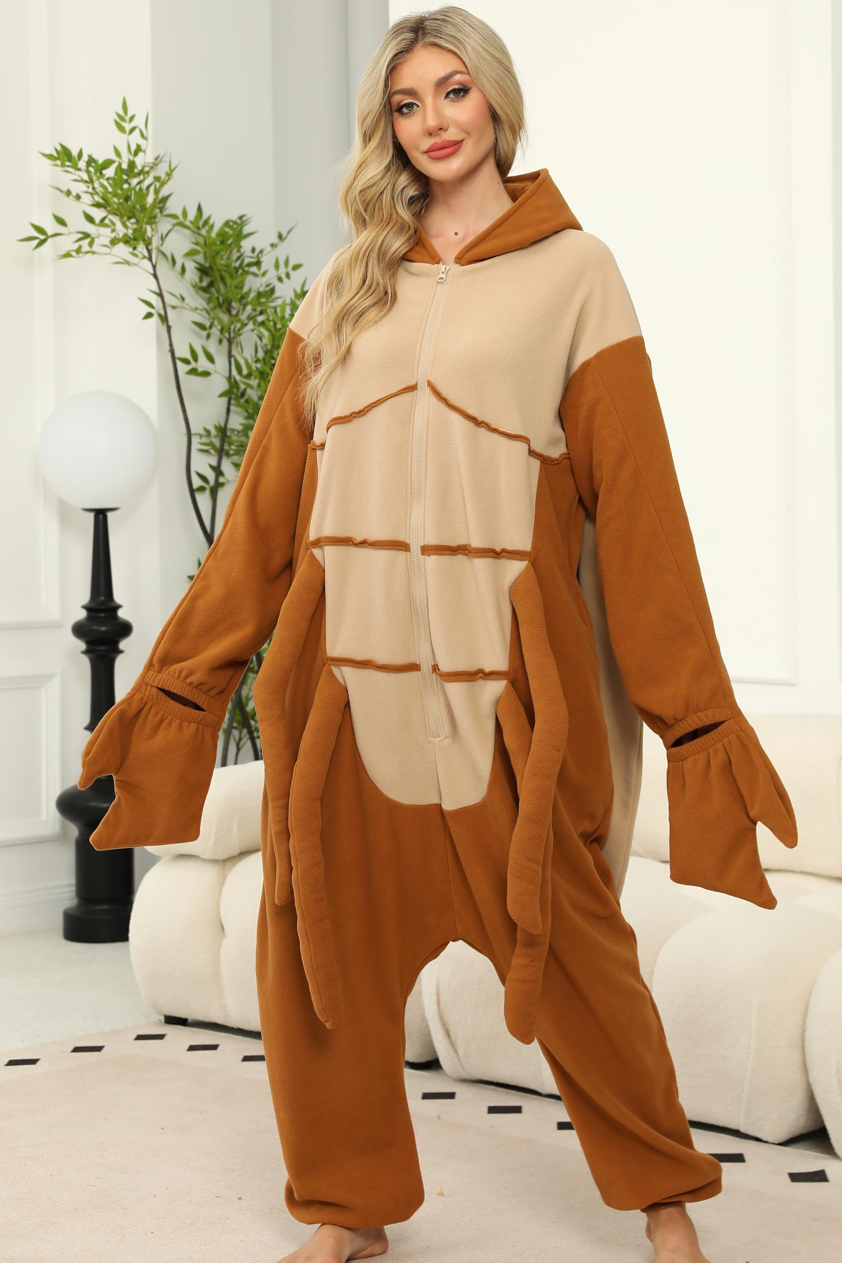 Adult Cockroach Onesie Costume – Funny Insect Pajamas with Wings for Halloween & Cosplay