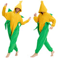 Adult Corn Onesie Costume – Funny Vegetable Pajamas with Unique Corn Design for Halloween & Costume Parties