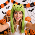 Funny Crocodile Plush Hat – Cozy Alligator Animal Hood with Teeth & Flaps