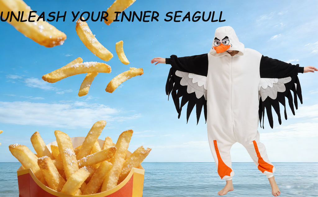 🕊️ The Lifelike Seagull Onesie – Coastal Comfort & Style