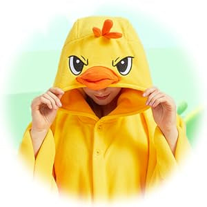 Cute Little Yellow Duck Cape – Cozy Polar Fleece Animal Hood & Costume