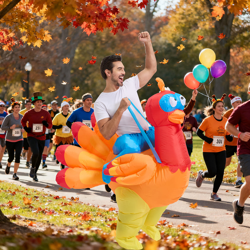 🦃 The Inflatable Riding Turkey Costume – Gobble Up the Spotlight!