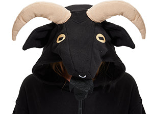 Funny Goat Onesie Costume – Soft Polar Fleece Animal Pajamas & Cosplay Suit