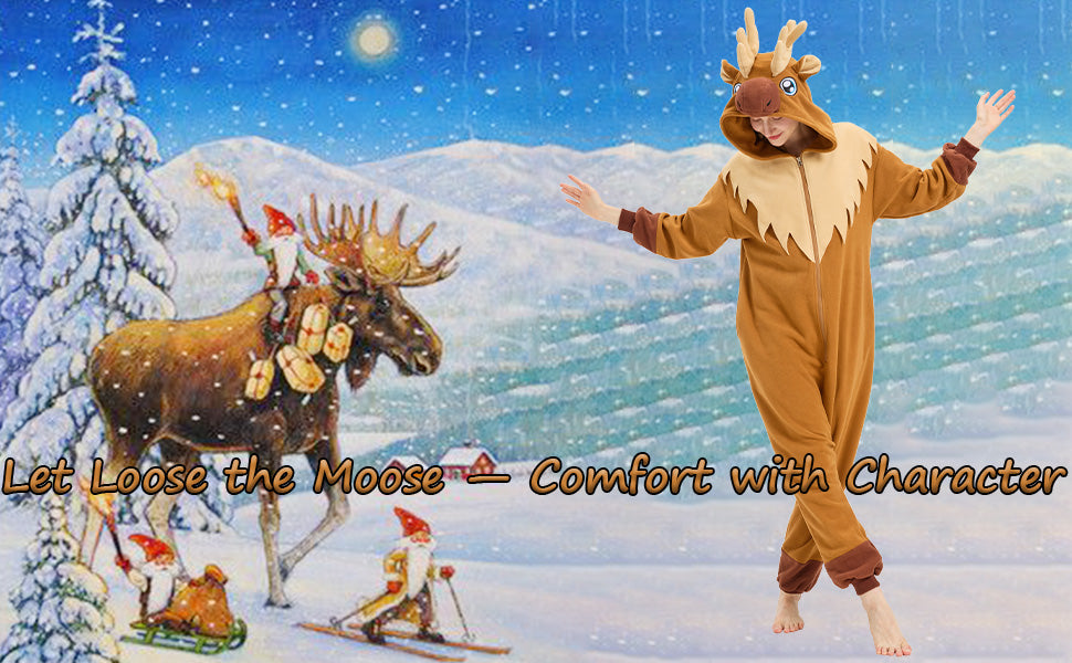 🦌 The Cozy Moose Onesie – Woodland Warmth & Whimsy