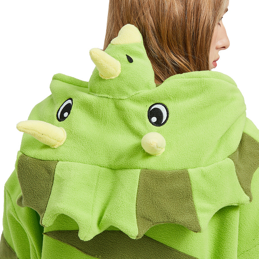 Spooky Triceratops Onesie – Halloween Dinosaur Pajamas & Cosplay Costume for Adults
