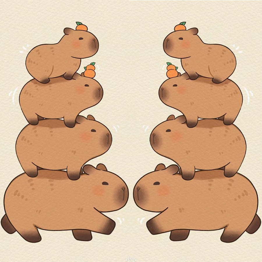 Adult Capybara Onesie Costume – Cozy Rodent Pajamas with Orange Slice Accent for Halloween & Cosplay