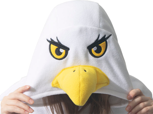 Adult Eagle Hooded Cape Costume – Bald Eagle Poncho with Wings for Independence Day & Cosplay