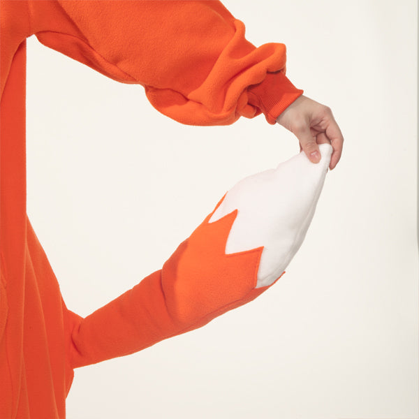 Cute Fox Onesie Costume – Soft Polar Fleece Animal Pajamas with Tail & Pockets