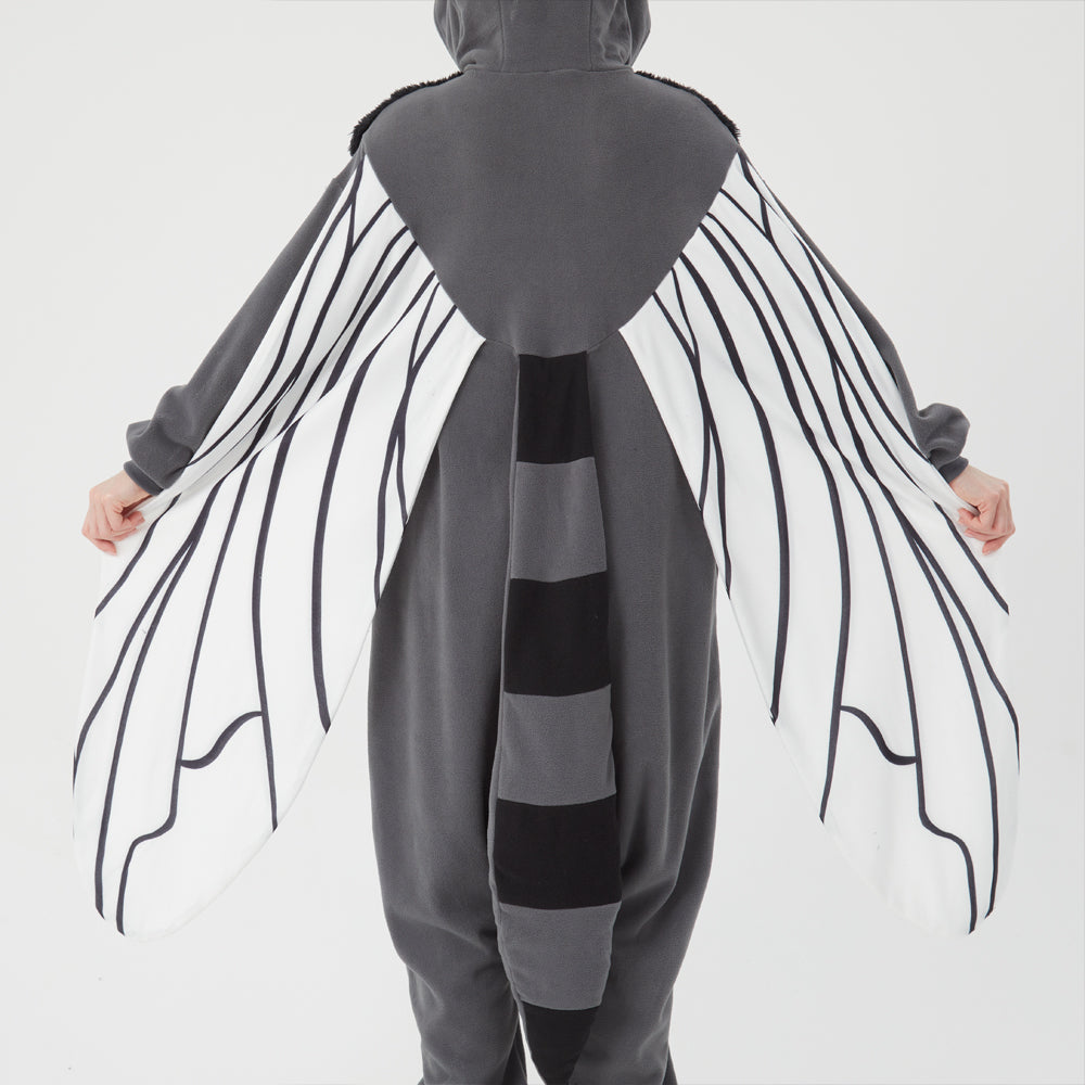 Adult Mosquito Onesie Costume – Funny Bug Pajamas with Wings, Antennae & Proboscis for Halloween & Cosplay