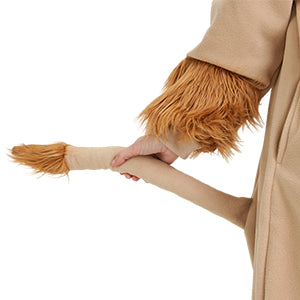 Adult Lion Onesie Costume – Majestic King of the Jungle Pajamas with Embroidered Face & Plush Fur Trim for Halloween