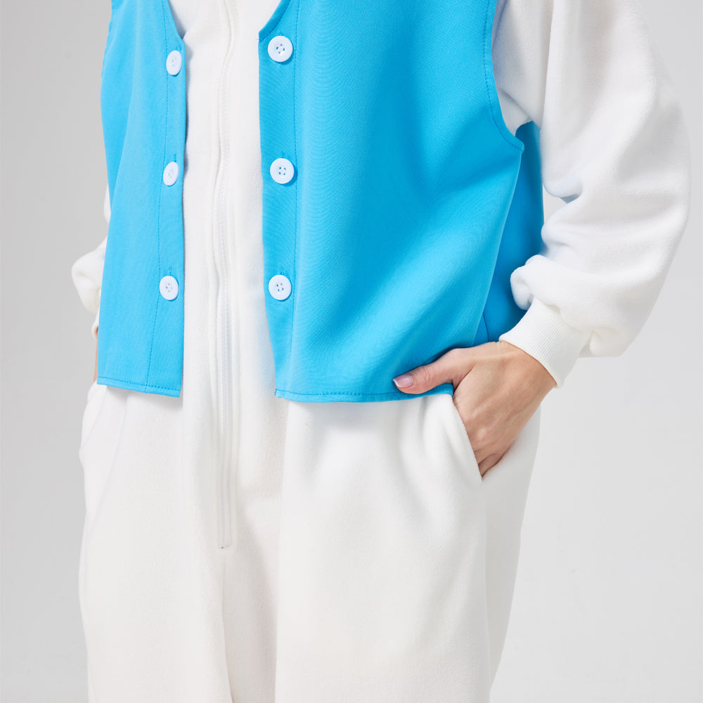 Adorable Easter Bunny Onesie – 2-in-1 Polar Fleece Rabbit Costume with Detachable Vest