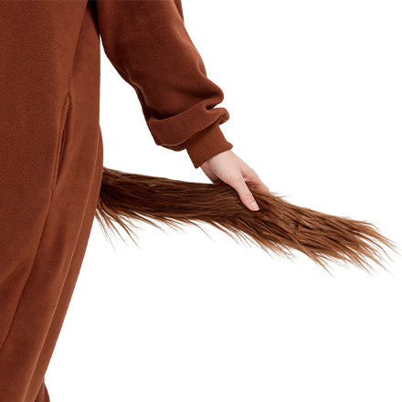 Realistic Horse Onesie Costume – Brown & White Pegasus Kigurumi with Mane & Tail