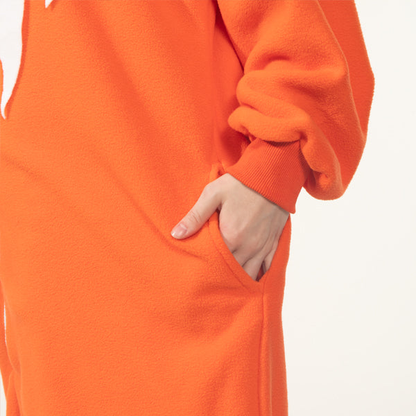 Cute Fox Onesie Costume – Soft Polar Fleece Animal Pajamas with Tail & Pockets