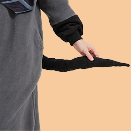 Funny Roadkill Opossum Onesie – "Playing Dead" Halloween Costume with Tire Tracks