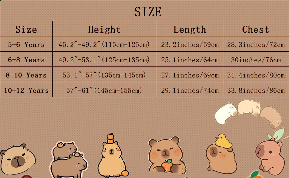 Kids Capybara Costume – 3-Piece Animal Outfit Set with Hooded Cape, Skirt & Leg Warmers for Halloween & Dress-Up