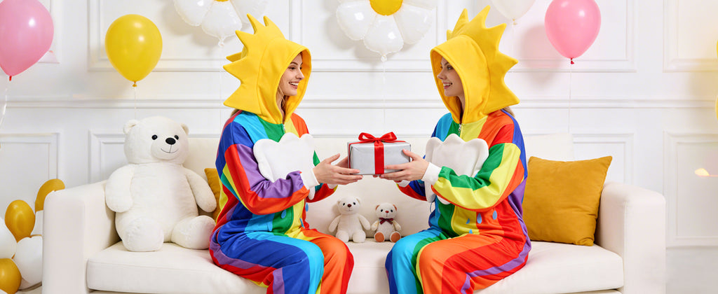☁️🌈 Rainbow After Rain Costume – Removable Cloud & Sun Hood