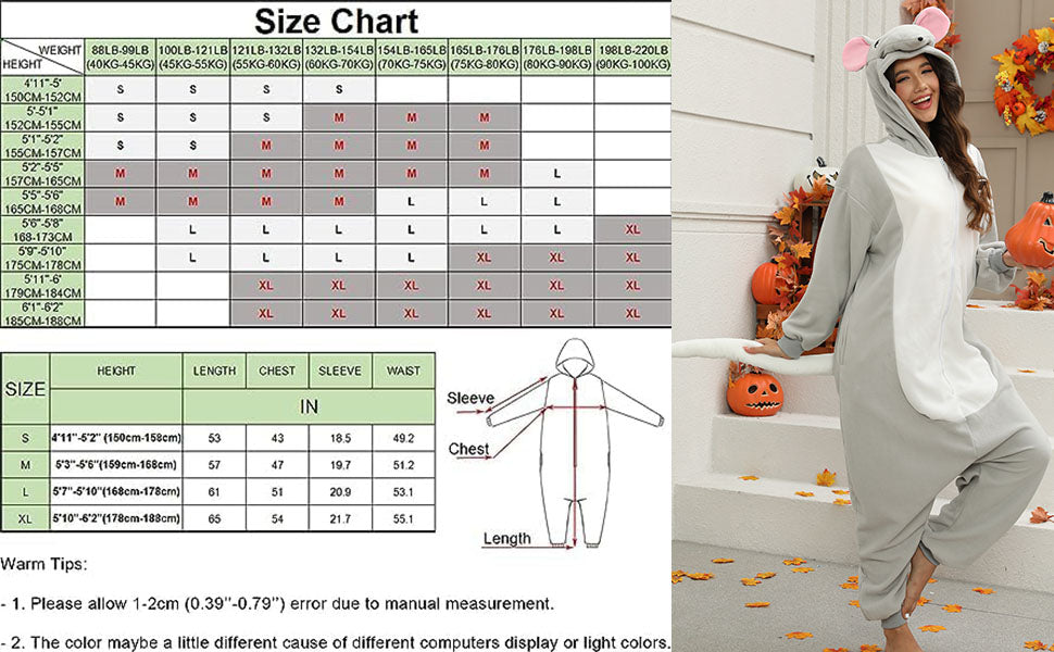 Adult Rat Mouse Onesie Costume – Mischievous Rodent Pajamas with Realistic Details for Halloween & Cosplay
