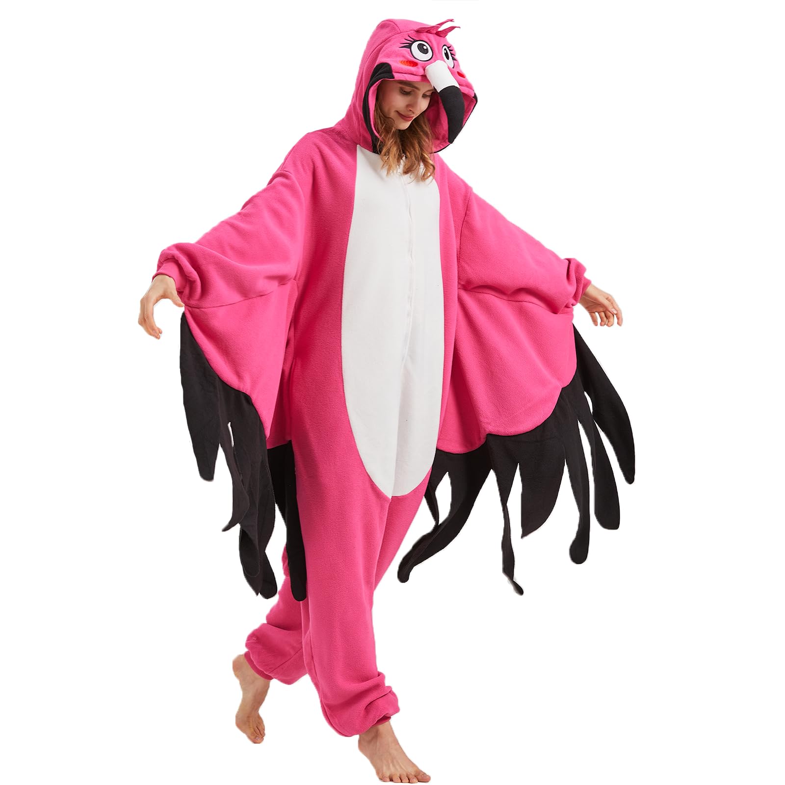 Adult Cardinal Onesie Costume – Red Bird Pajamas with Realistic Tail & Feather Details for Halloween & Cosplay