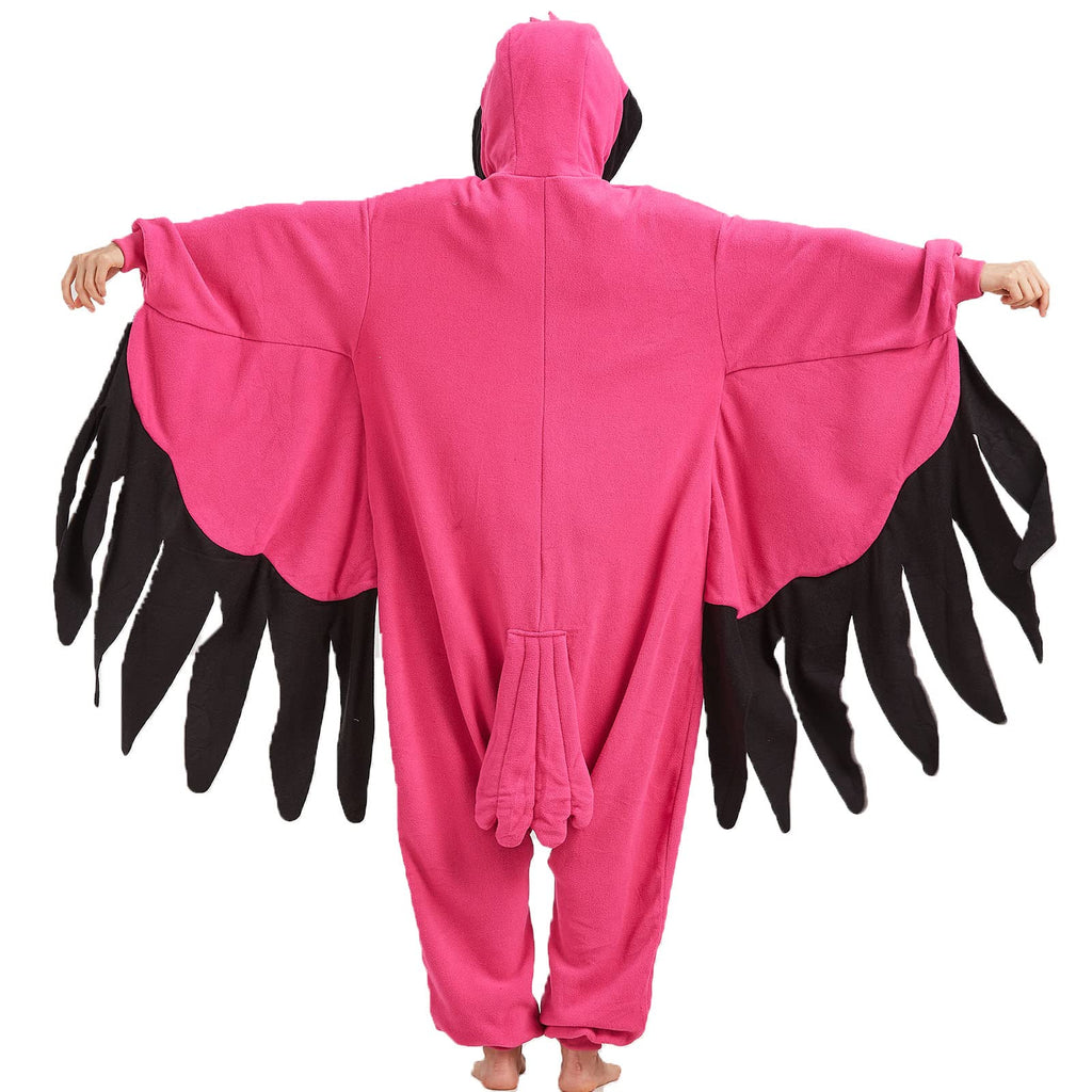 Adult Cardinal Onesie Costume – Red Bird Pajamas with Realistic Tail & Feather Details for Halloween & Cosplay