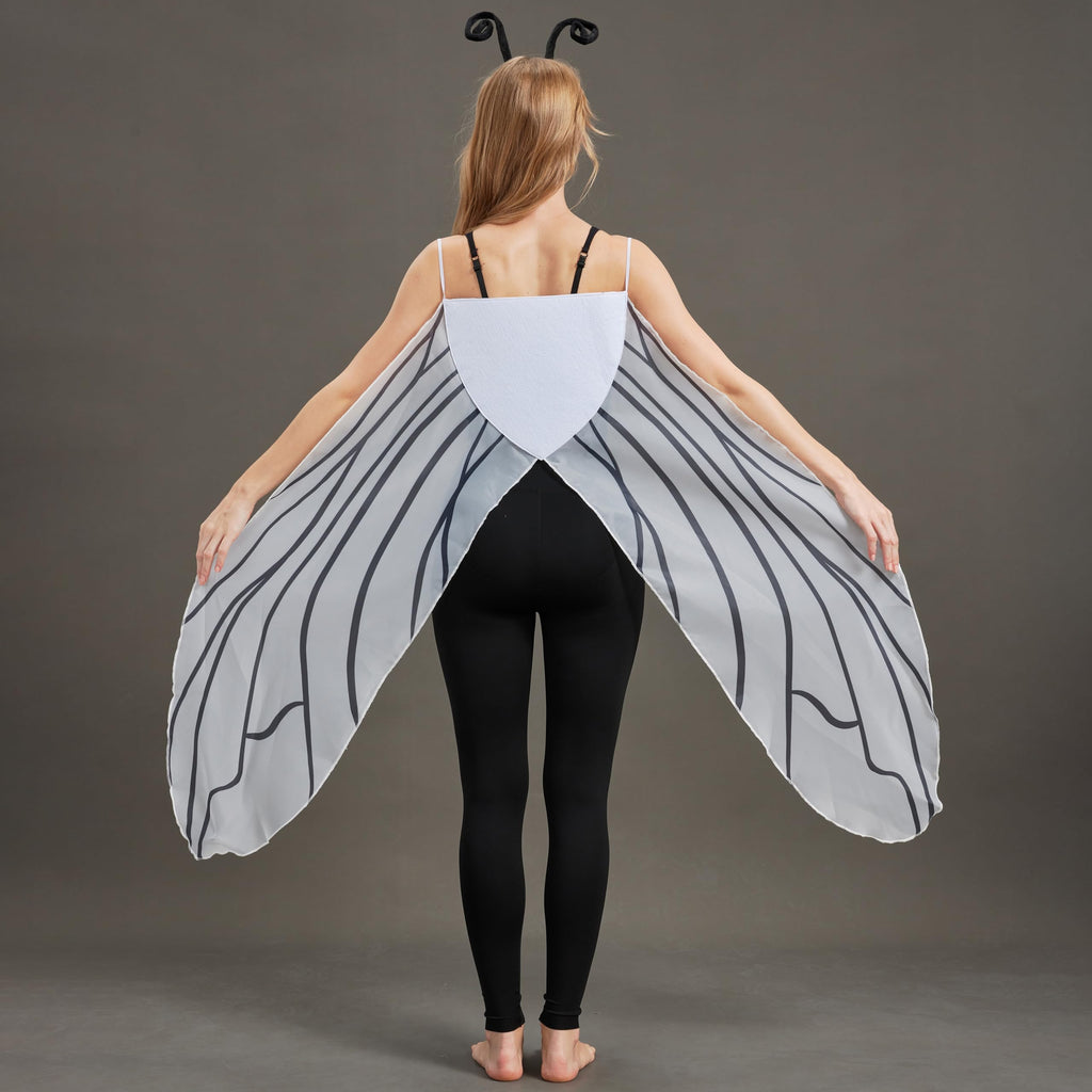 Fly Insect Wings & Bug Eye Glasses Costume Set – Cartoon Bug Accessories Kit for Adults & Teens