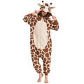 Adorable Giraffe Onesie – Soft Plush Fleece Cartoon Animal Costume