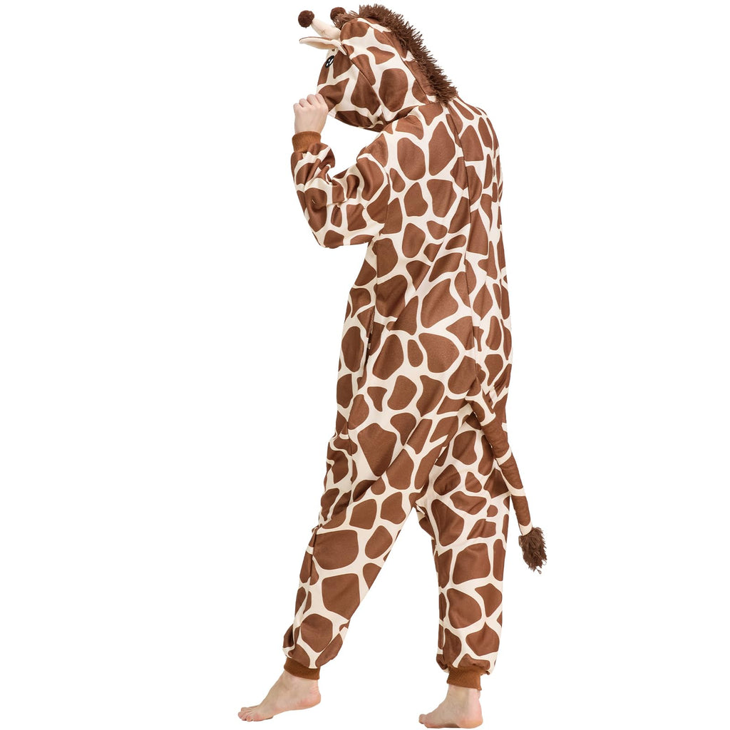 Adorable Giraffe Onesie – Soft Plush Fleece Cartoon Animal Costume