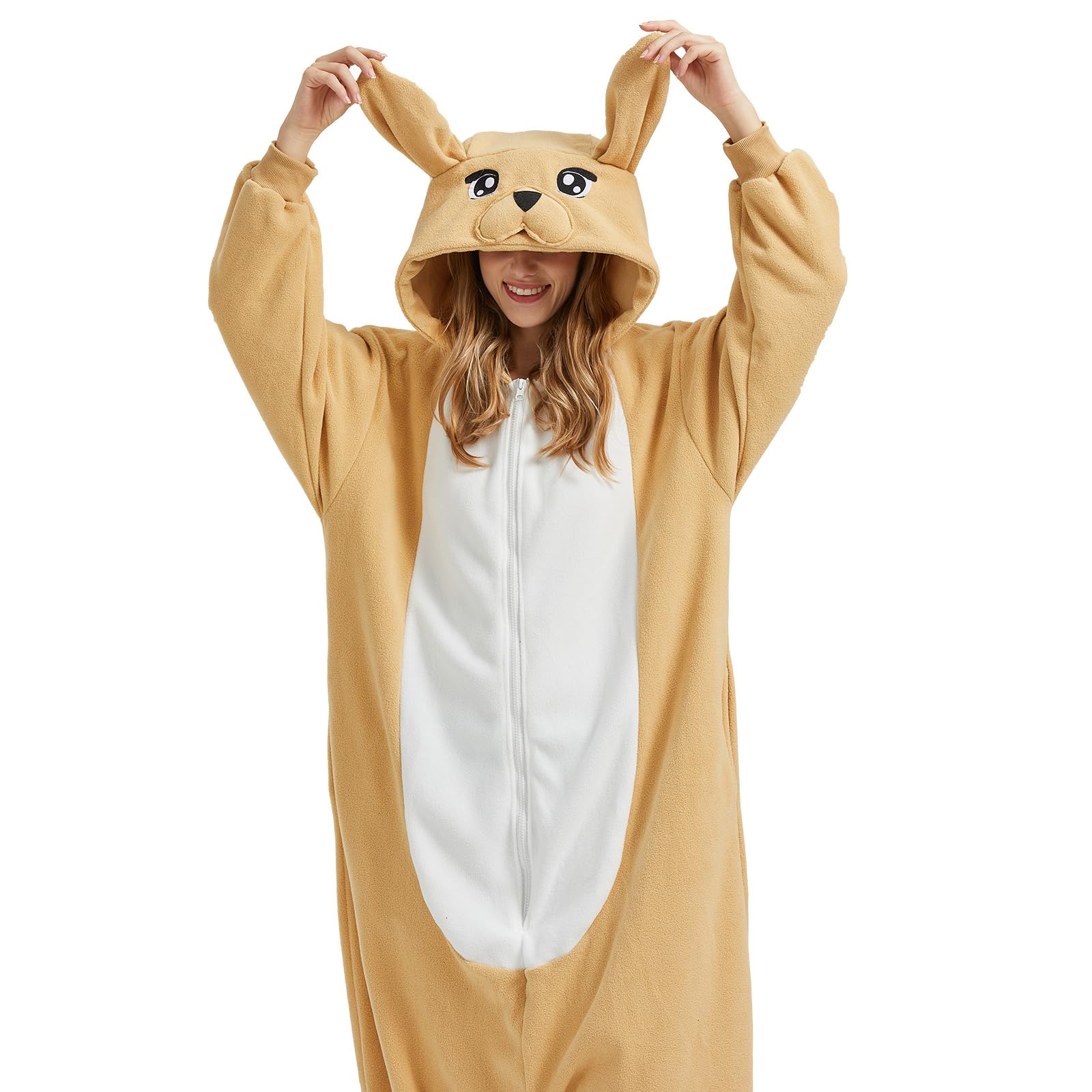 Adult Golden Retriever Onesie Costume – Dog Lover Pajamas with Realistic Puppy Details for Lounging & Cosplay