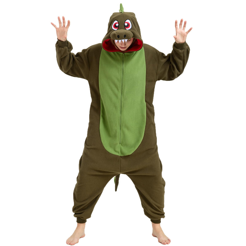 🦖 The Prehistoric Polar Fleece Dinosaur Onesie – Roar in Comfort!