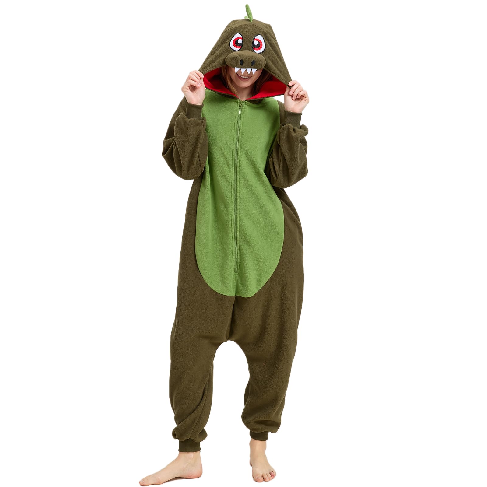 🦖 The Prehistoric Polar Fleece Dinosaur Onesie – Roar in Comfort!
