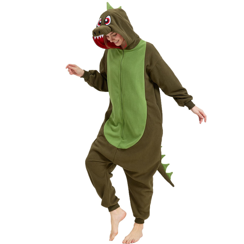 🦖 The Prehistoric Polar Fleece Dinosaur Onesie – Roar in Comfort!