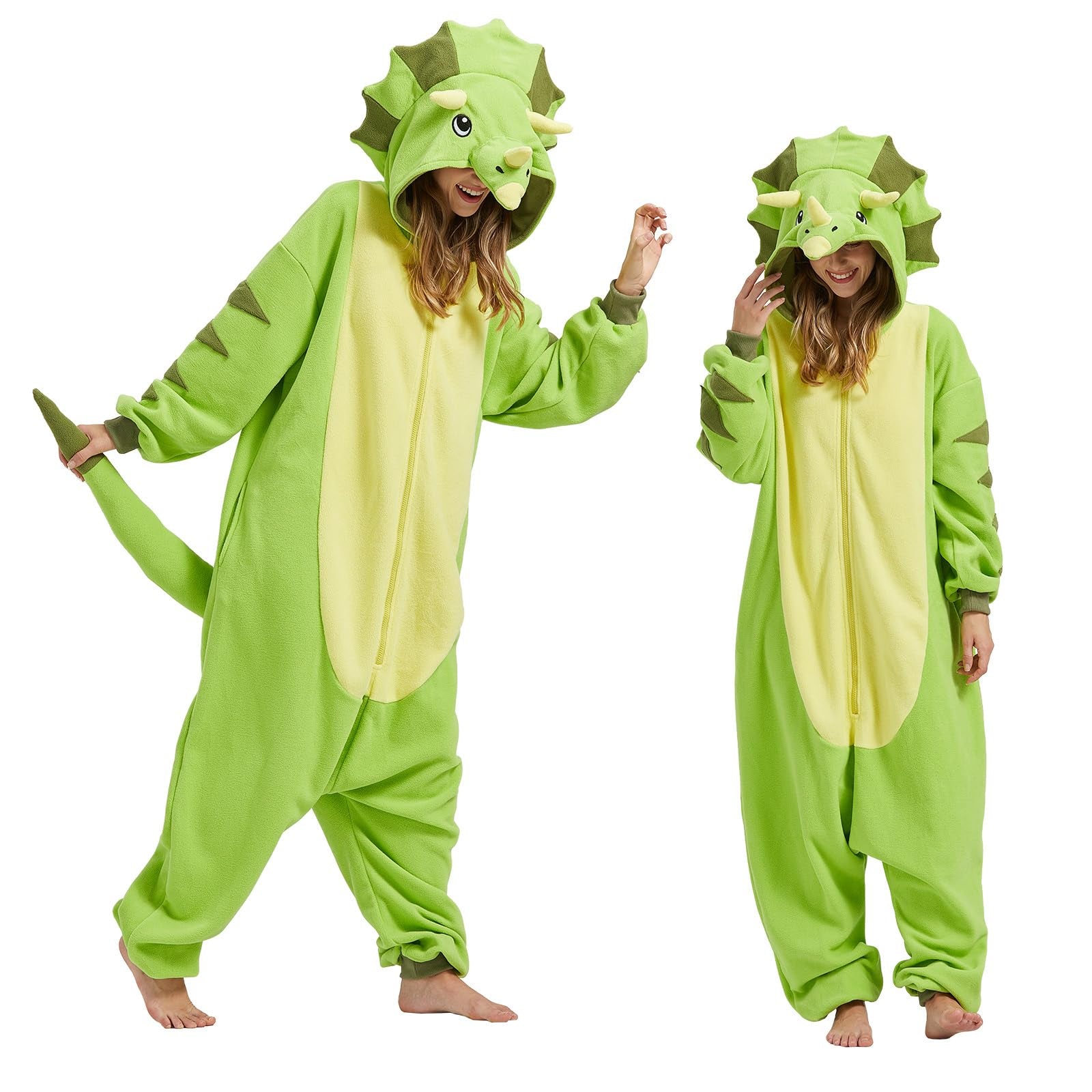 Spooky Triceratops Onesie – Halloween Dinosaur Pajamas & Cosplay Costume for Adults