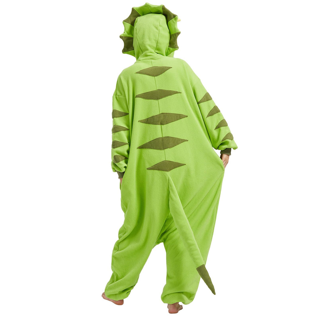 Spooky Triceratops Onesie – Halloween Dinosaur Pajamas & Cosplay Costume for Adults