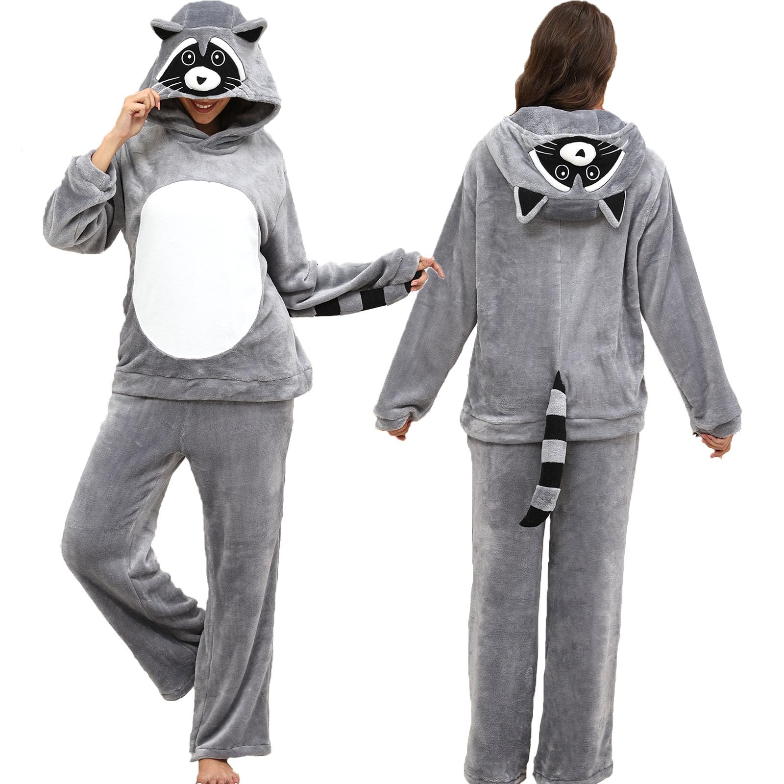 Adult Koala Hooded Cape Costume – Cozy Animal Cloak with Soft Ears for Women & Men, Unisex Wearable Blanket