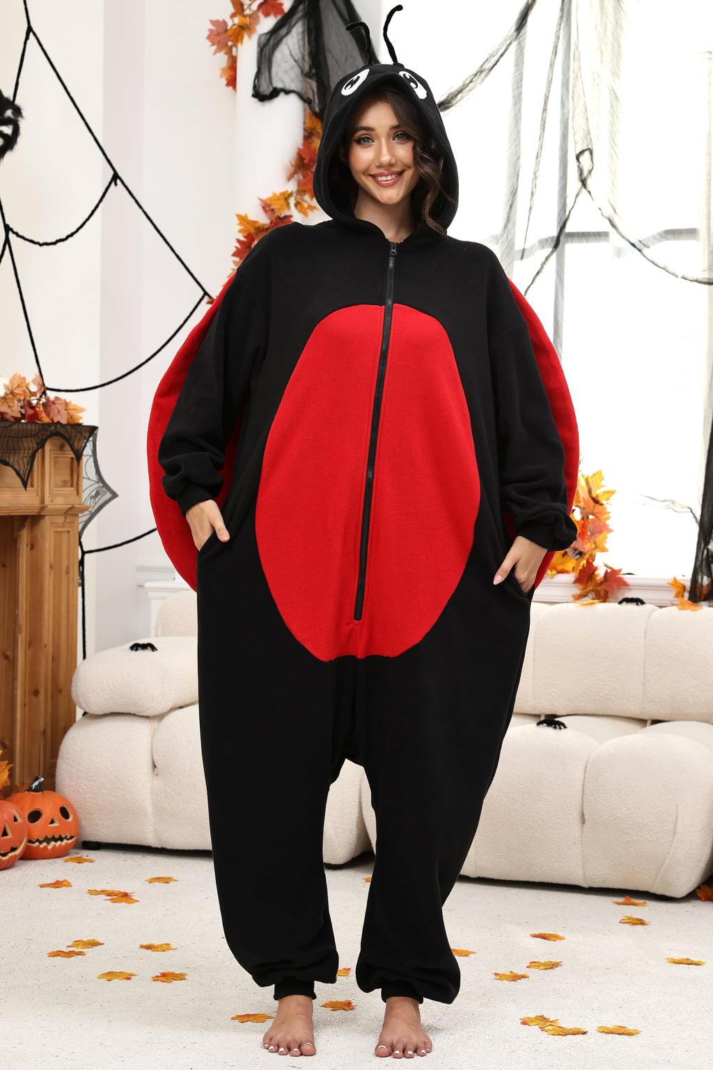 🐞 The Enchanting Ladybug Onesie – Polka Dots & Cozy Comfort