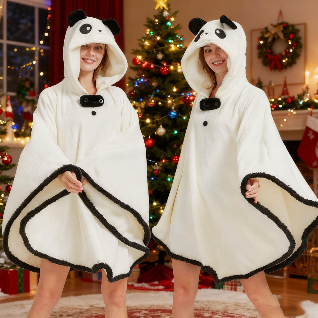 🐼 The Panda Hooded Cloak – Cuddly Comfort for Every Adventure