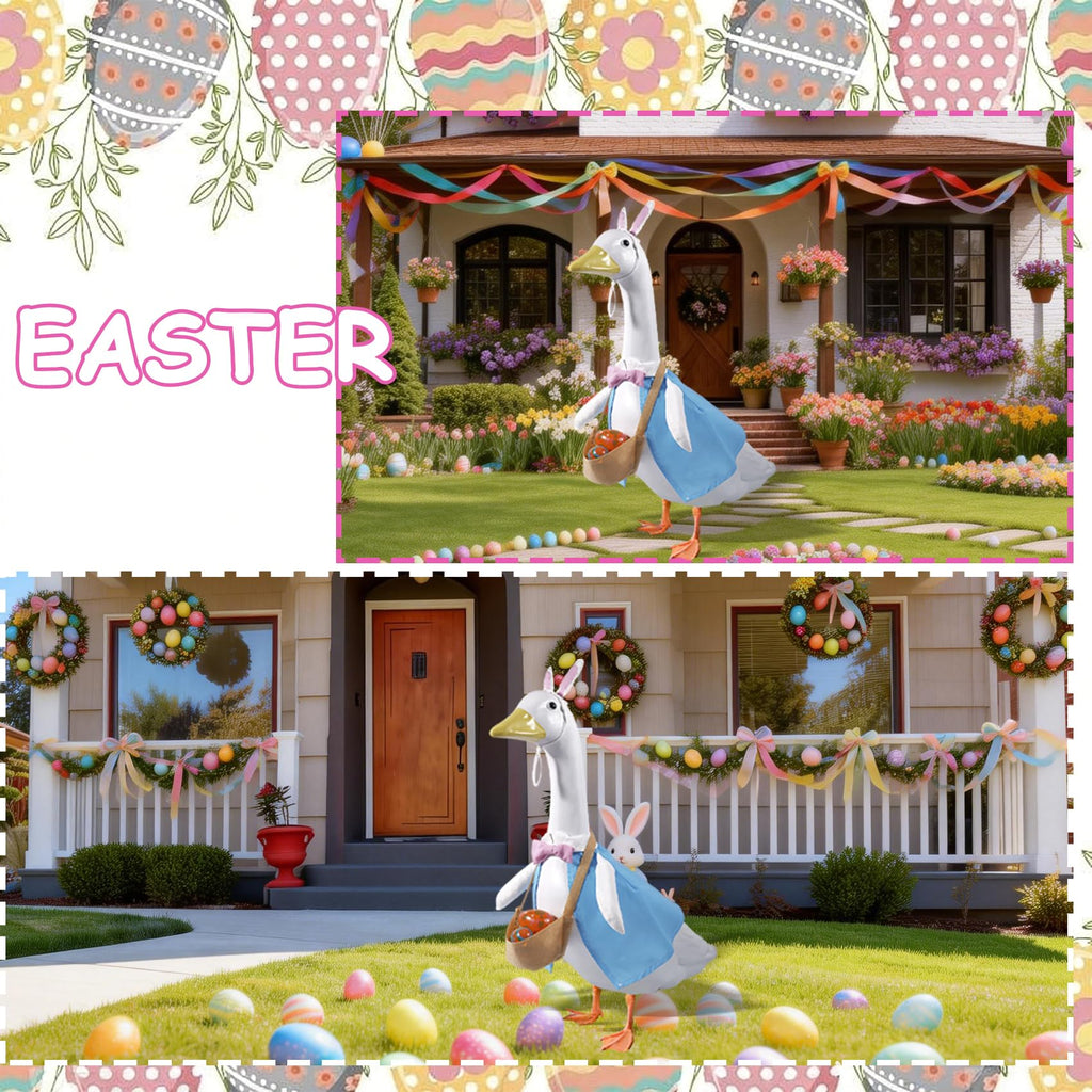 4-Piece Holiday Porch Goose Outfit Set – Seasonal Costume Collection for 23-Inch Statue