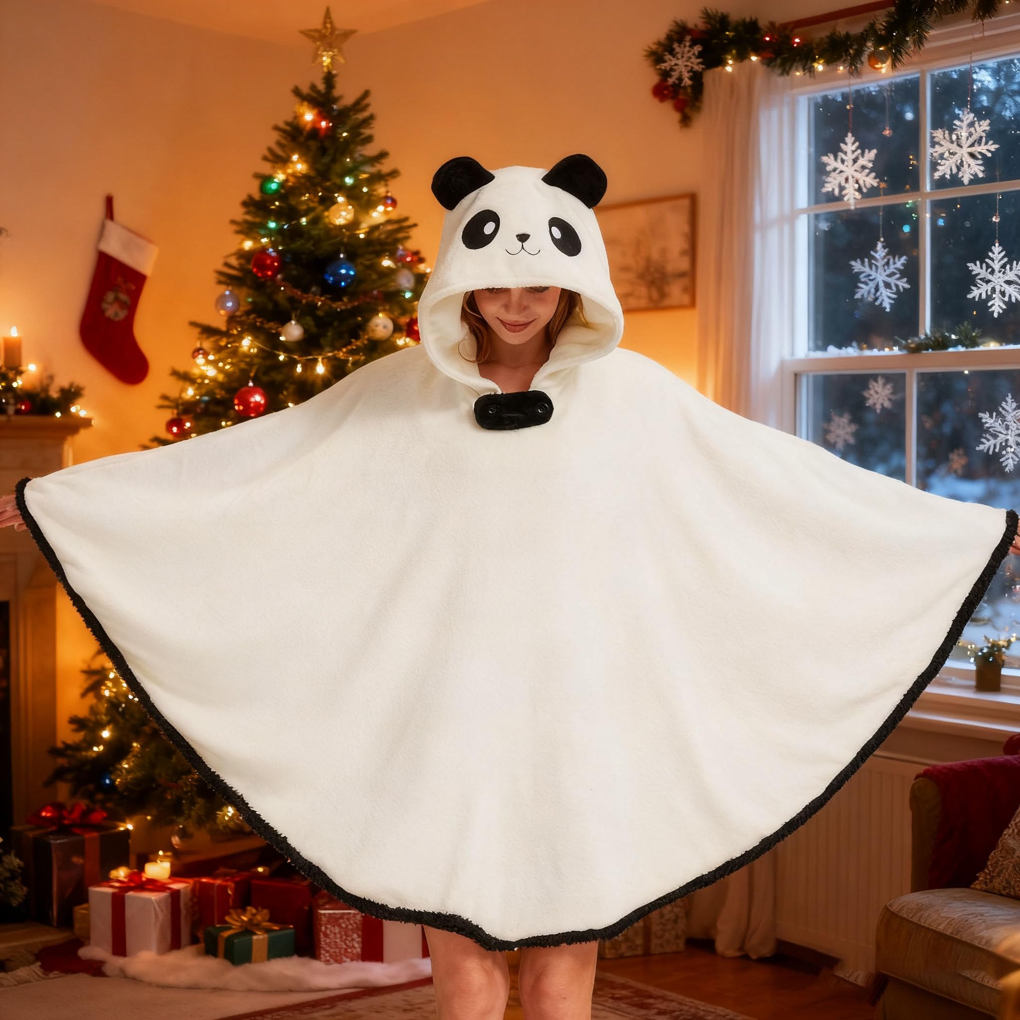 🐼 The Panda Hooded Cloak – Cuddly Comfort for Every Adventure