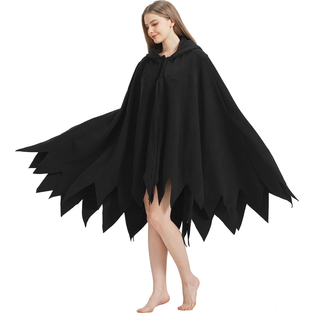 AIYOUYIYA Mothman Cosplay Cape – Plush Fleece Cryptid Cloak with Red Eyes & Ears Embrace the Legend with the Ultimate Mothman Cosplay Cape!