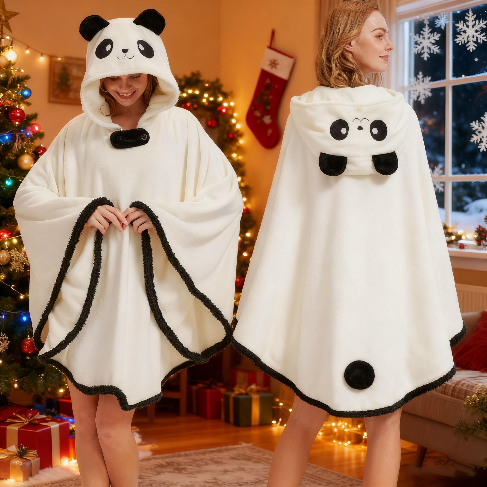 🐼 The Panda Hooded Cloak – Cuddly Comfort for Every Adventure