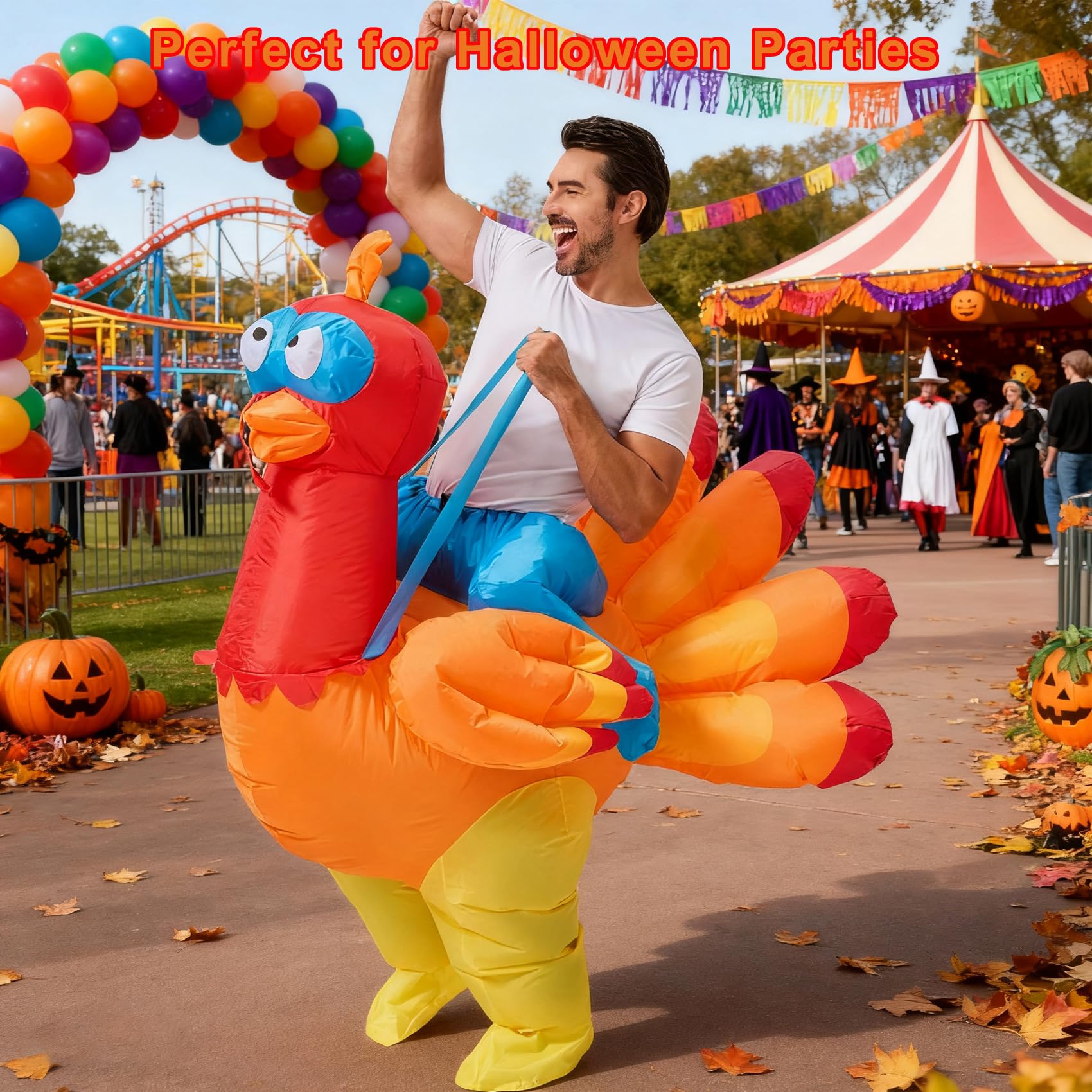 🦃 The Inflatable Riding Turkey Costume – Gobble Up the Spotlight!