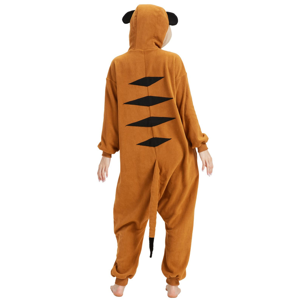 Cute Meerkat Onesie Costume – Soft Polar Fleece Animal Pajamas & Cosplay Suit